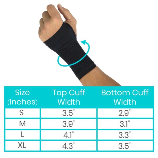 Wrist Compression Sleeve Black 6